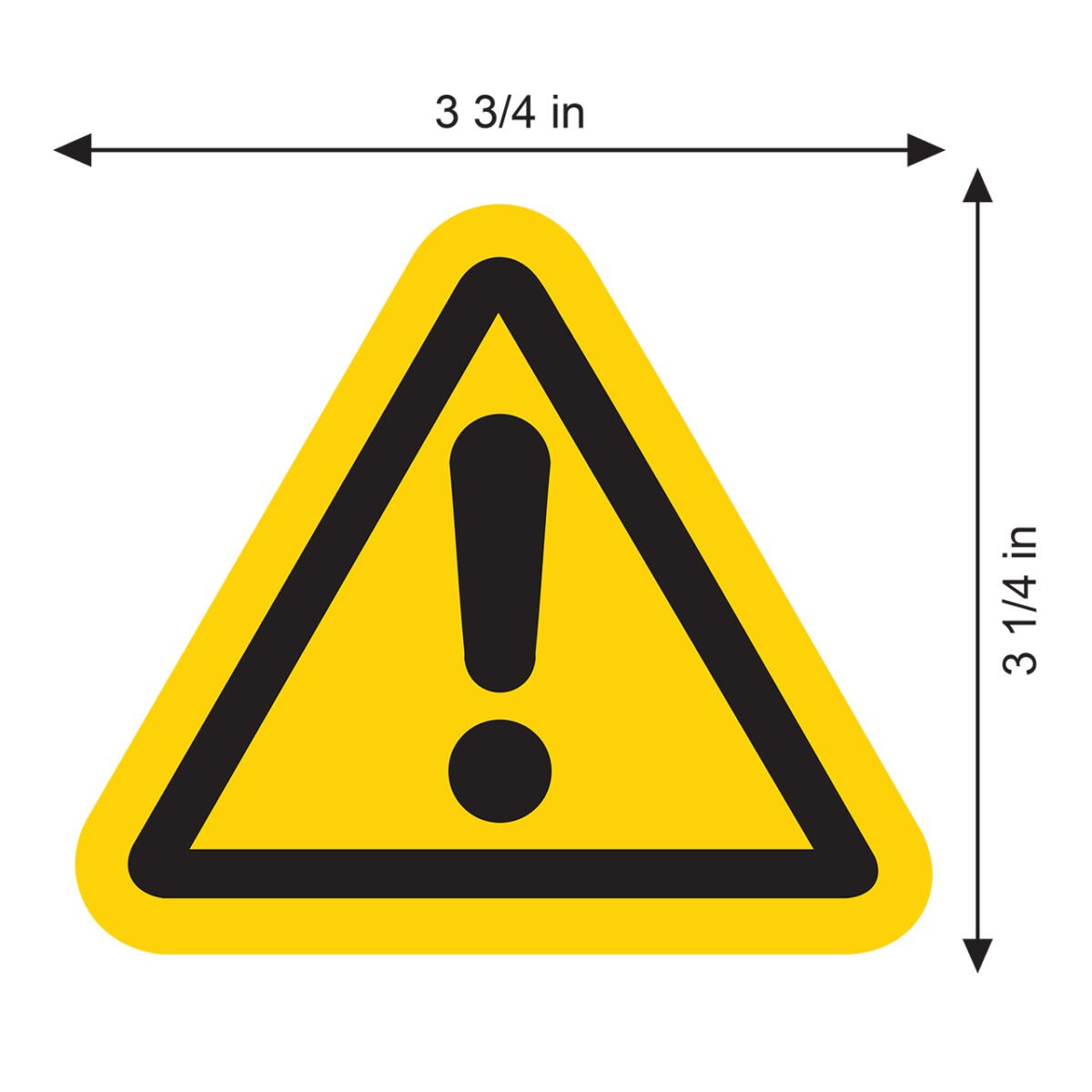 "Caution" Decal – ANSI/ISO W001 (10 Pack)
