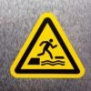 "Falling Into Water" Safety Sign – ANSI/ISO W068