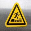 "Falling Into Water" Safety Sign – ANSI/ISO W068
