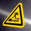 "Falling Into Water" Safety Sign – ANSI/ISO W068