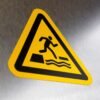 "Falling Into Water" Safety Sign – ANSI/ISO W068