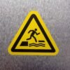 "Falling Into Water" Safety Sign – ANSI/ISO W068