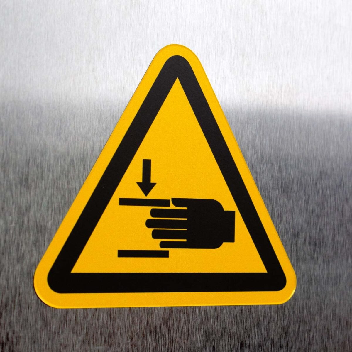 "Crush Hand Hazard" Decal – ANSI/ISO W024 (10 Pack)