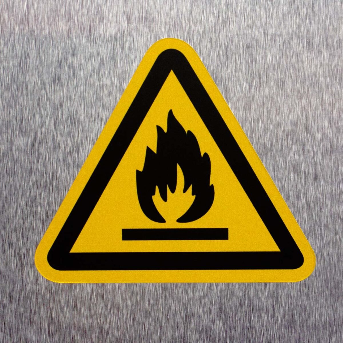 "Flammable Material" Decal – ANSI/ISO W021 (10 Pack)