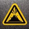 "Active Volcano Hazard" Safety Sign – ANSI/ISO W075