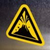 "Active Volcano Hazard" Safety Sign – ANSI/ISO W075