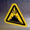 "Active Volcano Hazard" Safety Sign – ANSI/ISO W075