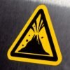 "Active Volcano Hazard" Safety Sign – ANSI/ISO W075