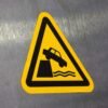 "Unprotected Edge Hazard" Sign – ANSI/ISO W051