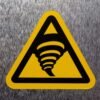 "Tornado Zone Hazard" Sign – ANSI/ISO W074
