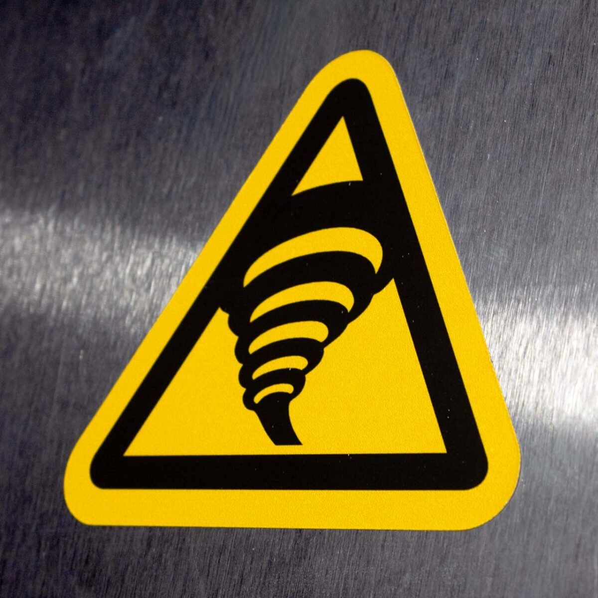 "Tornado Zone Hazard" Sign – ANSI/ISO W074