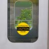 "CAUTION AUTOMATIC DOOR" Sign – ANSI A156.10 (6" - 10")