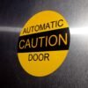 "CAUTION AUTOMATIC DOOR" Sign – ANSI A156.10 (6" - 10")