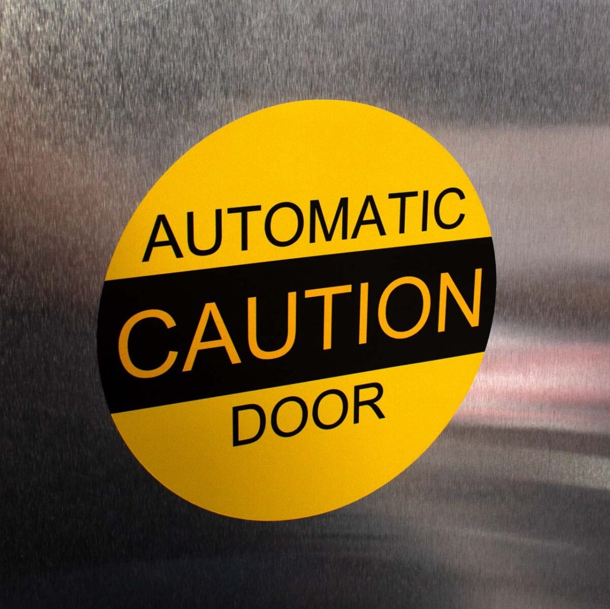 "CAUTION AUTOMATIC DOOR" Sign – ANSI A156.10 (6" - 10")