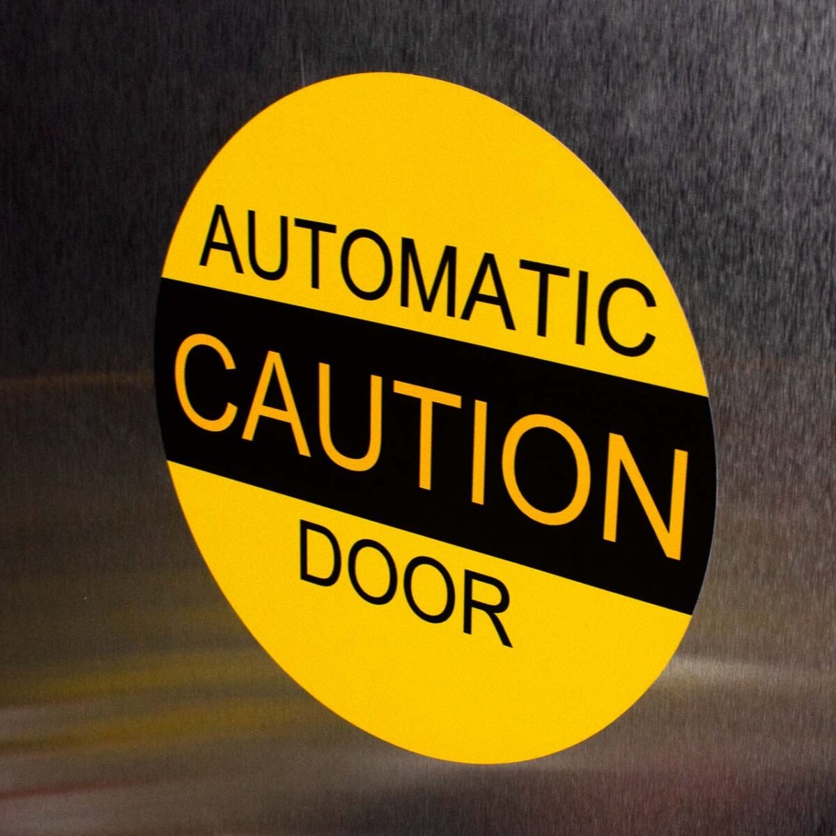 "CAUTION AUTOMATIC DOOR" Sign – ANSI A156.10 (6" - 10")