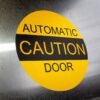 "CAUTION AUTOMATIC DOOR" Sign – ANSI A156.10 (6" - 10")