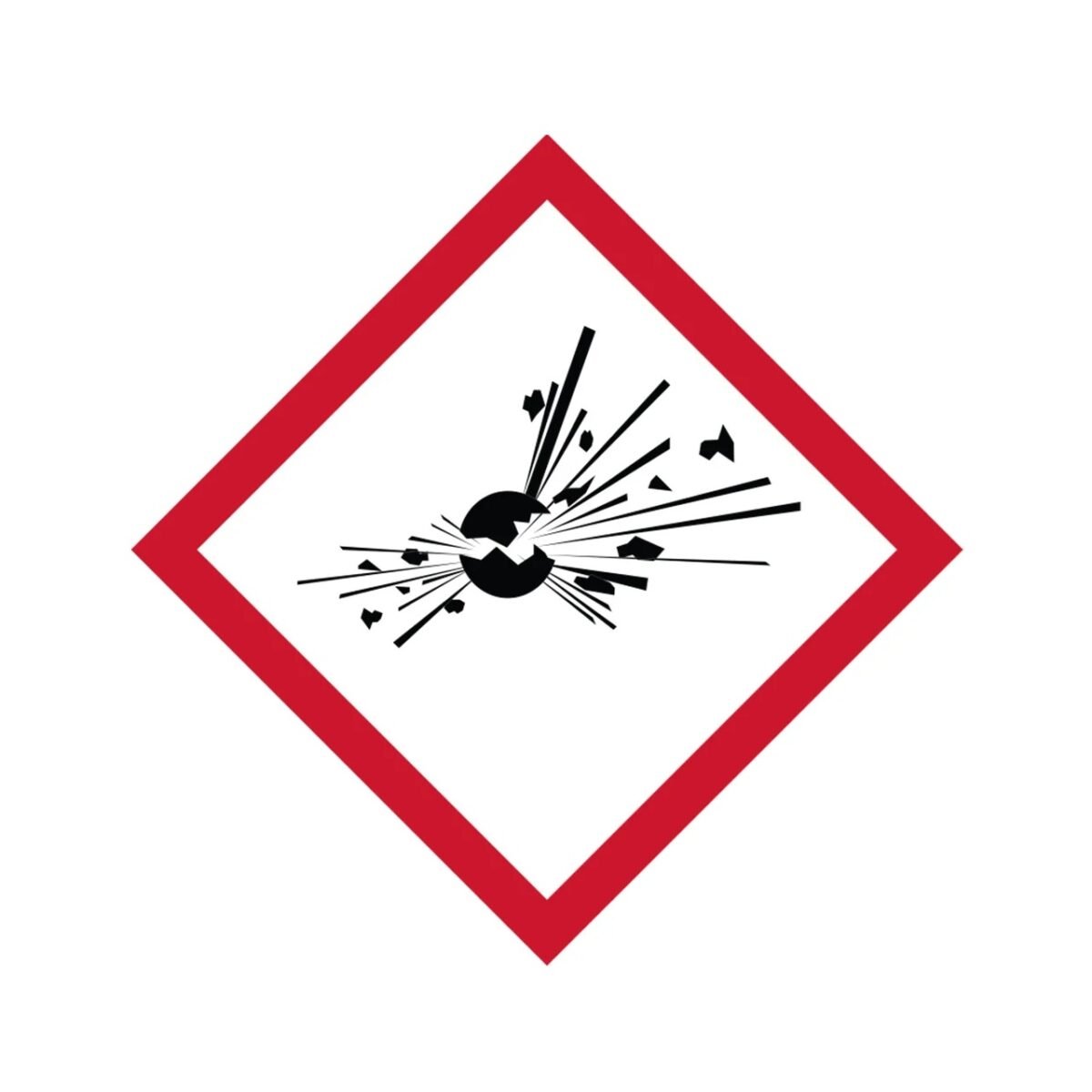 "Exploding Bomb" GHS Pictogram Sign – OSHA/DOT Compliant