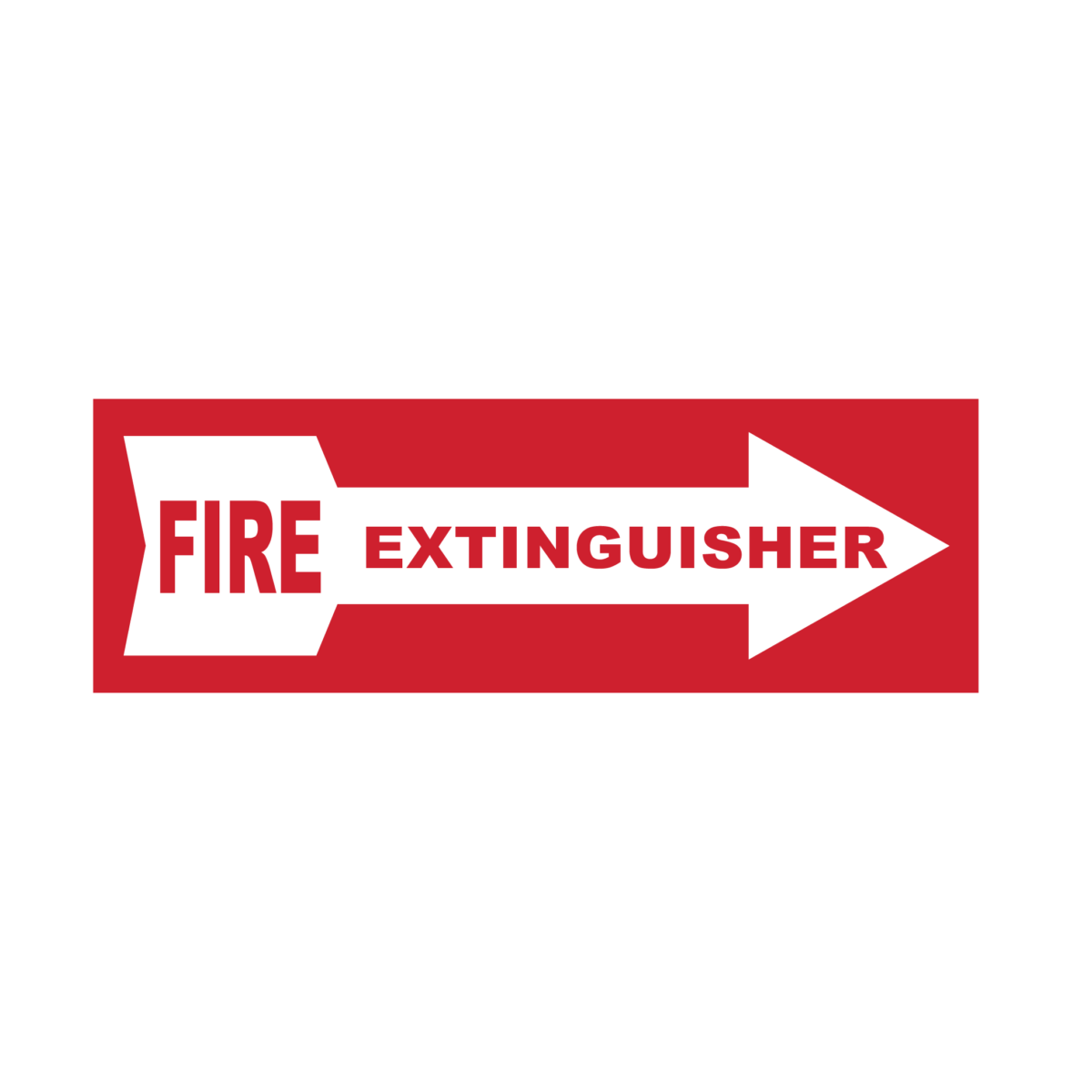 "Fire Extinguisher" Directional Arrow Right Sign – ANSI/OSHA Compliant