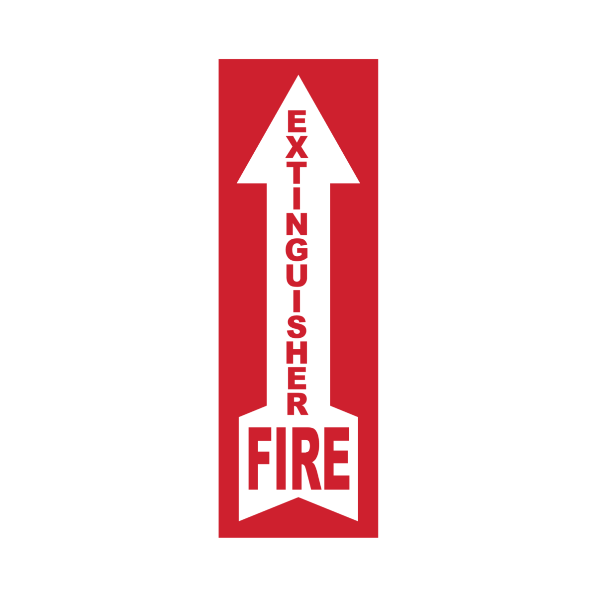 "Fire Extinguisher" Directional Arrow Up Sign – ANSI/OSHA Compliant