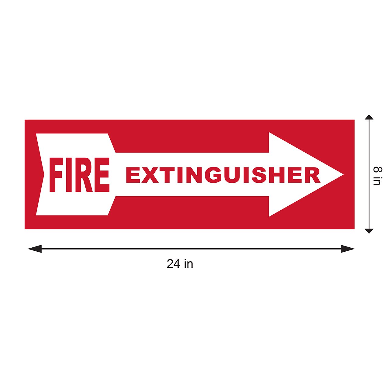 "Fire Extinguisher" Directional Arrow Right Decal – ANSI/OSHA Compliant
