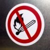 "No Open Flame" Sign – ANSI/ISO P003