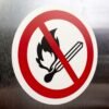 "No Open Flame" Sign – ANSI/ISO P003