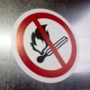 "No Open Flame" Sign – ANSI/ISO P003
