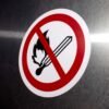 "No Open Flame" Sign – ANSI/ISO P003
