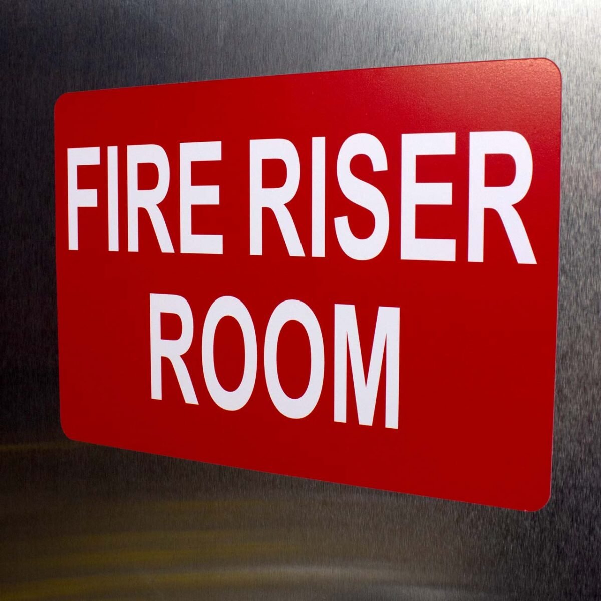 "FIRE RISER ROOM" Safety Sign
