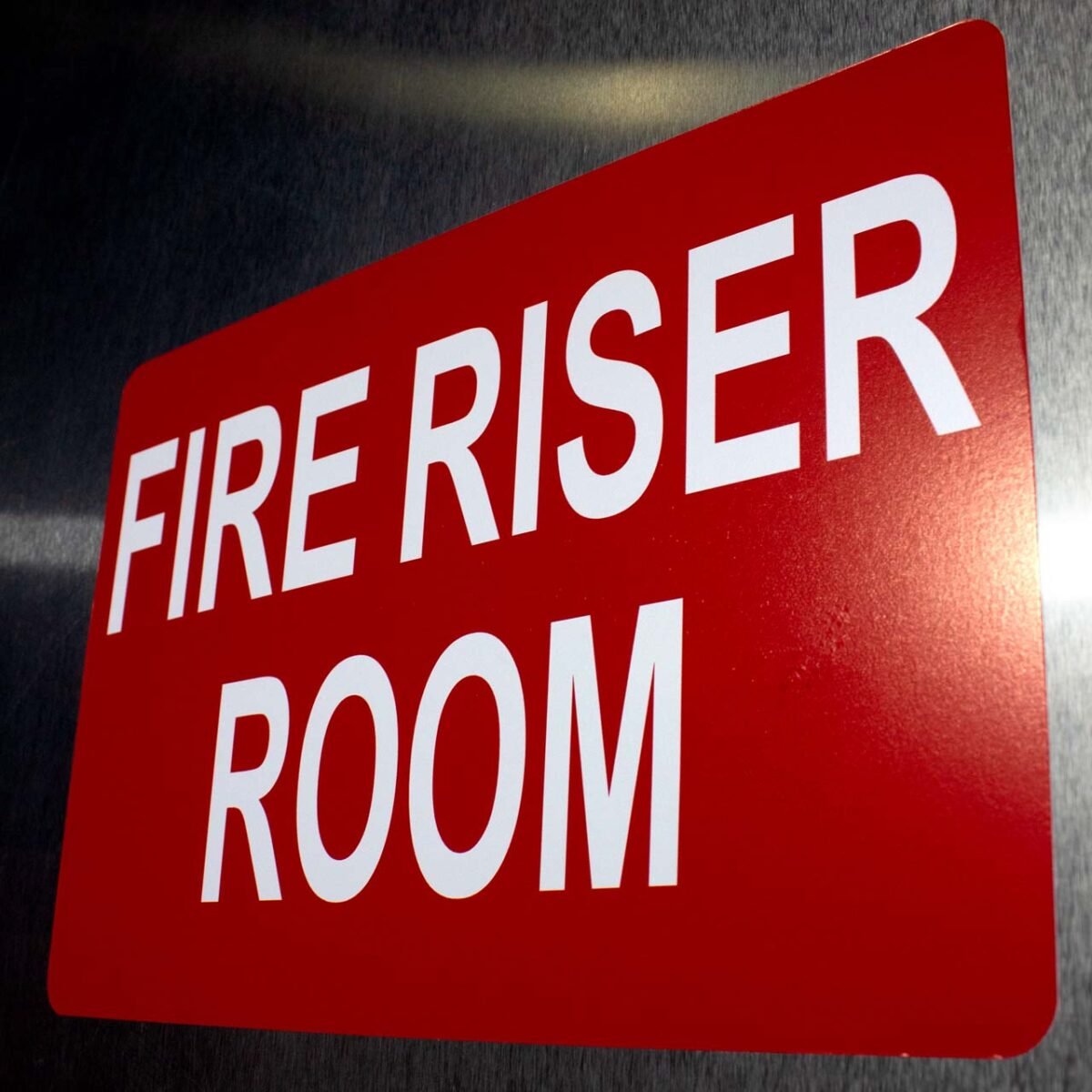"FIRE RISER ROOM" Safety Sign