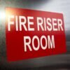 "FIRE RISER ROOM" Safety Sign