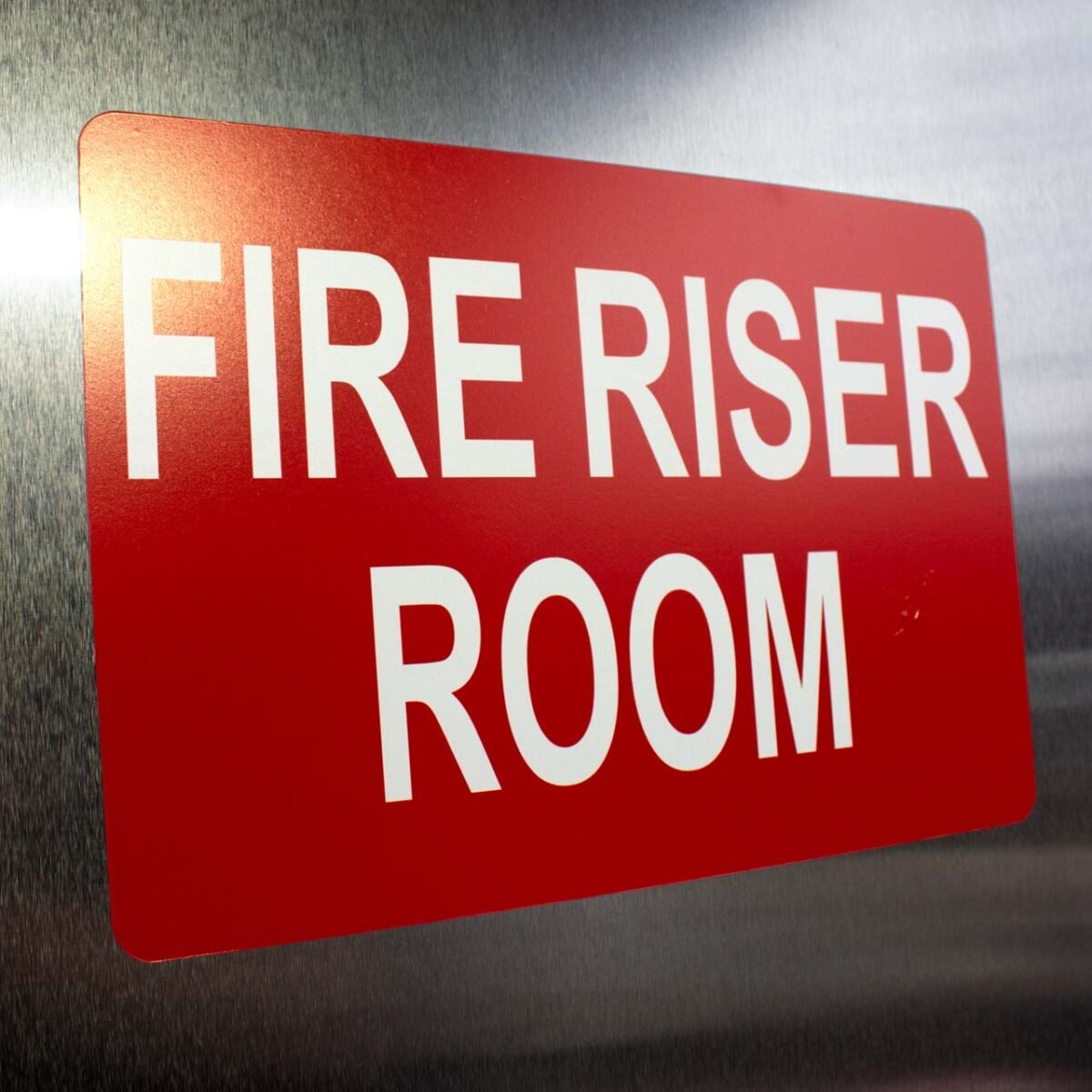 "FIRE RISER ROOM" Safety Sign