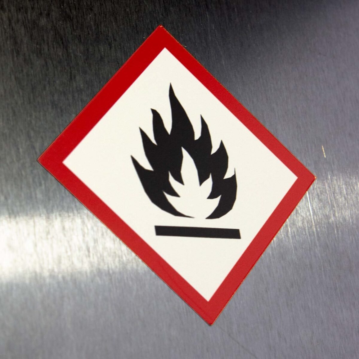 "Flammable" GHS Pictogram Sign – OSHA/DOT Compliant