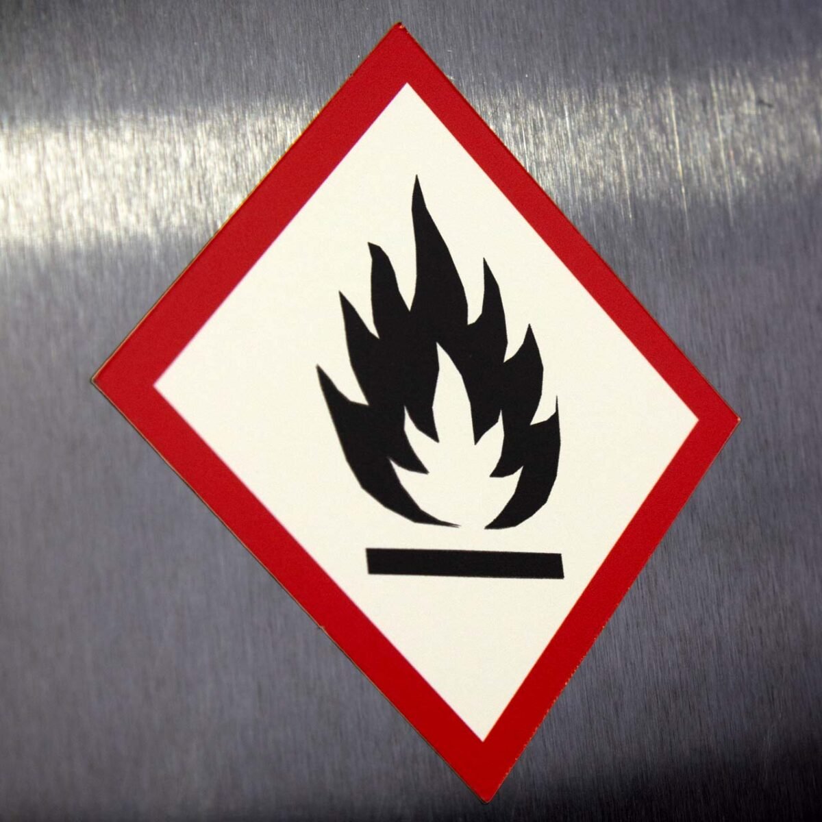 "Flammable" GHS Pictogram Sign – OSHA/DOT Compliant