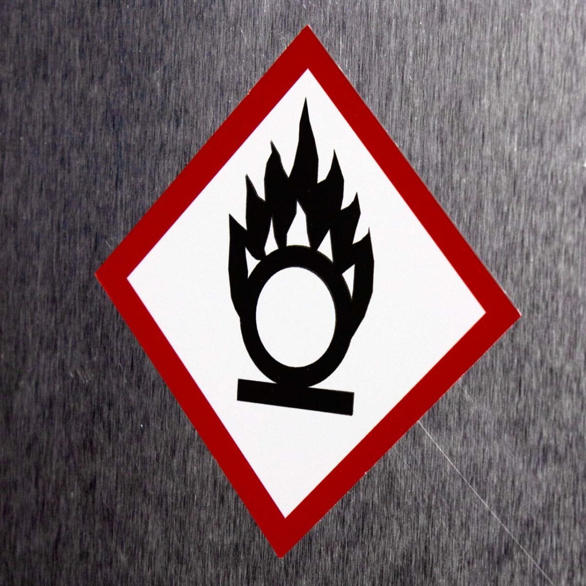 "Flame Over Circle" GHS Pictogram Sign – OSHA/DOT Oxidizer