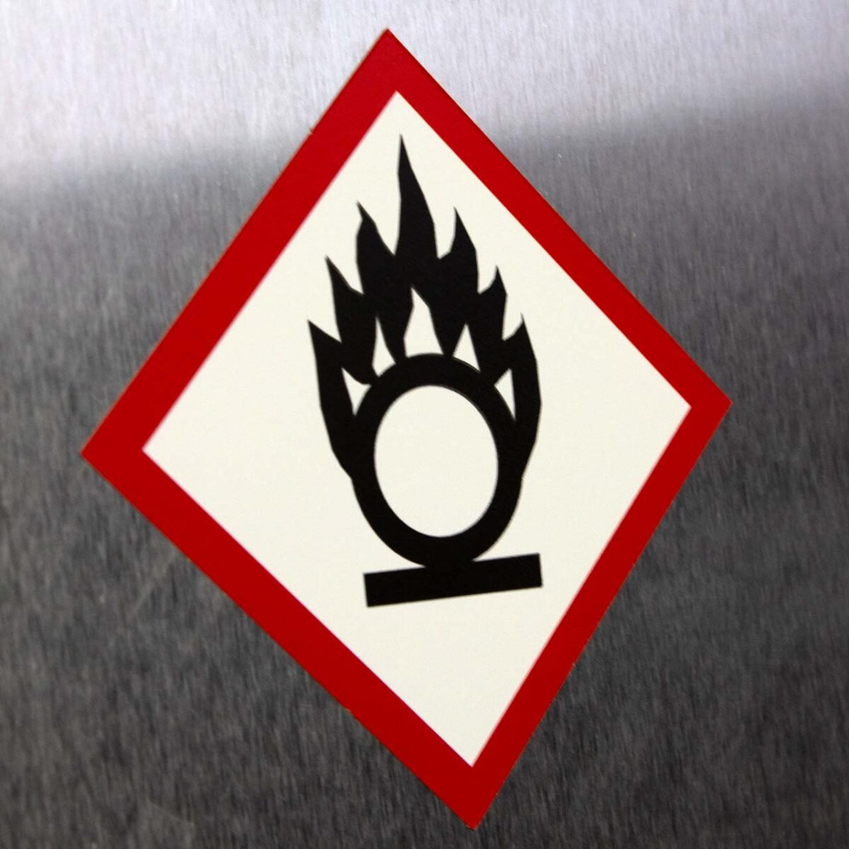 "Flame Over Circle" GHS Pictogram Sign – OSHA/DOT Oxidizer