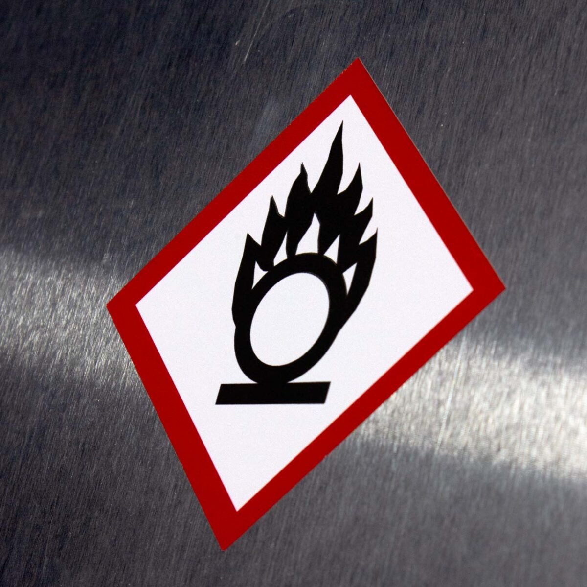 "Flame Over Circle" GHS Pictogram Sign – OSHA/DOT Oxidizer