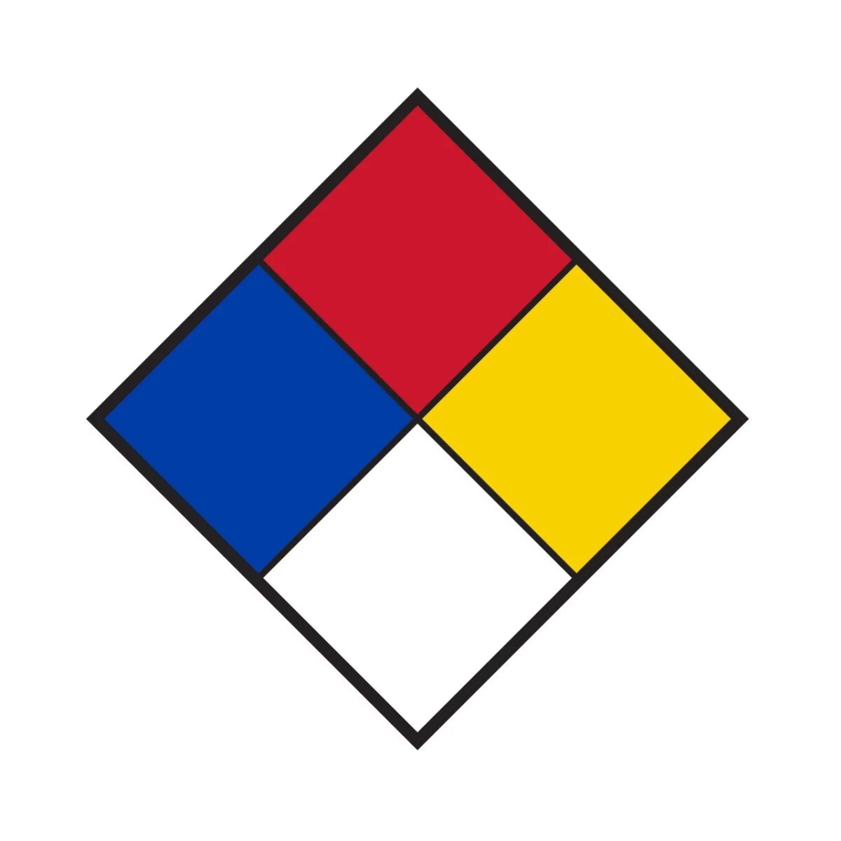 NFPA Fire Diamond" Hazard Sign