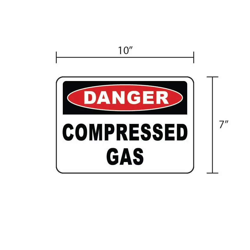 DANGER: COMPRESSED GAS - Safety Sign