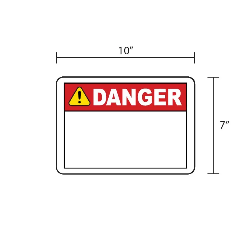 Danger Template 2 DANGER: Custom Message - Safety Sign