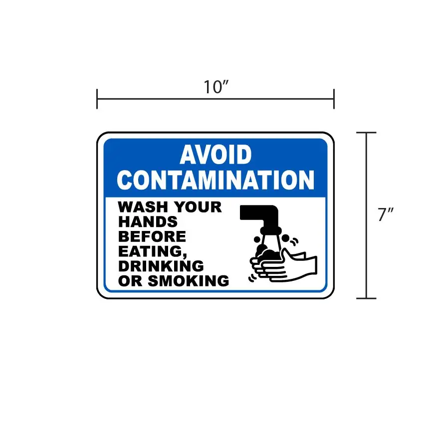 Wash Hands 2 AVOID CONTAMINATION: Wash Your Hands - Safety Sign